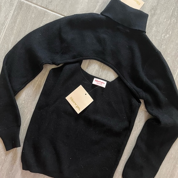 Showpo Keagan Knit Long Sleeve Top with High Neck ✨ - Picture 2 of 7